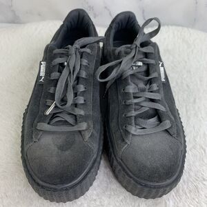 Fenty Puma by Rihanna Sneakers SZ 9 Womens Lace Up Velvet Low Top shoes Gray